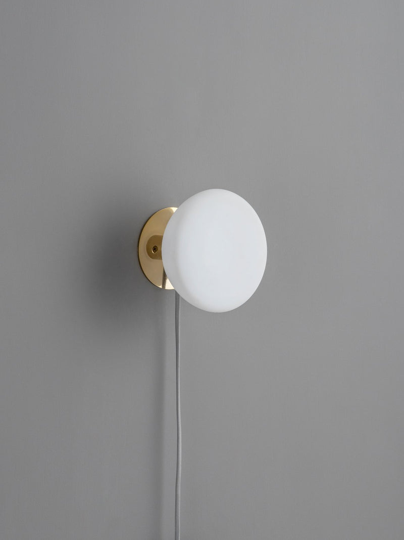 Silio - 1 light brushed brass and opal pendant